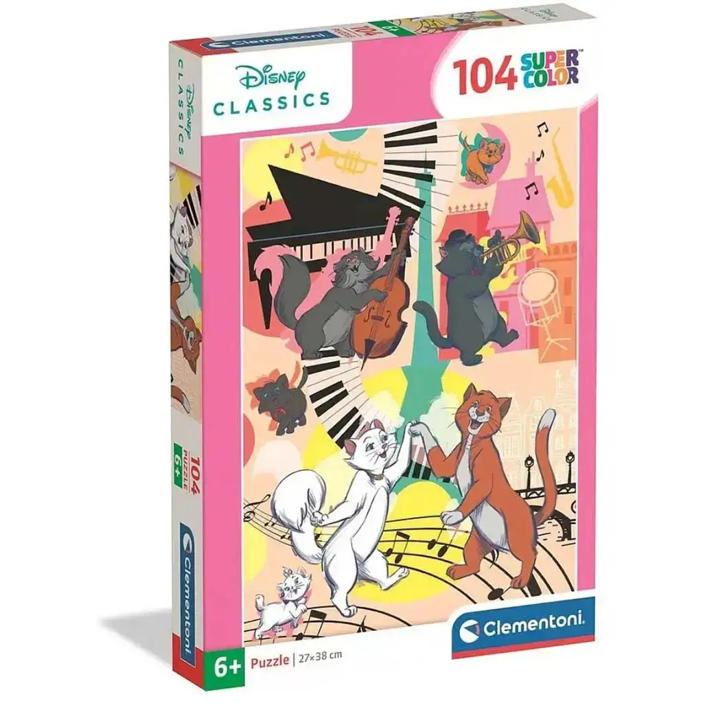 Disney+Aristokočky 104dílné supercolor puzzle - Clementoni