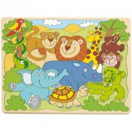 Africká zvířata puzzle - Woodyland