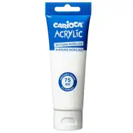 Akrylová barva 75 ml bílá - Carioca