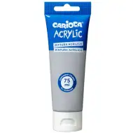 Akrylová barva 75 ml ve stříbrné barvě - Carioca