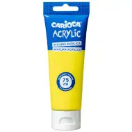 Akrylová barva 75ml v citronově žluté barvě - Carioca