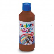 Akrylová barva Carioca, 250 ml, hnědá