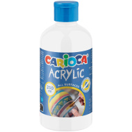 Akrylová barva, bílá, 250 ml - Carioca