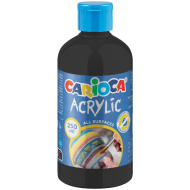 Akrylová barva černá 250 ml - Carioca