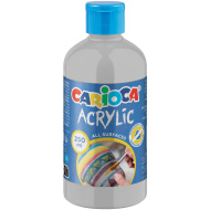 Akrylová barva ve stříbrné barvě 250 ml - Carioca