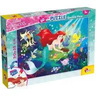 Ariel malá mořská víla 2 v 1 60dílné puzzle a omalovánky 50x35cm - Lisciani