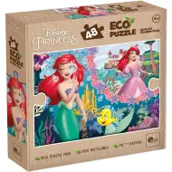 Arielův dvousvět 2 v 1, 48dílné Eco mini puzzle a omalovánky 35x25 cm – Lisciani