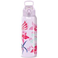 Ars Una: 3D Beach Flowers lilová dvoustěnná kovová láhev 700 ml