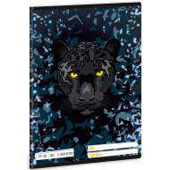 Ars Una: Black Panther, sešit s panterovým vzorem pro 3. třídu, linkovaný, A5, 12-32