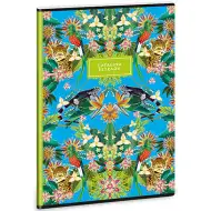 Ars Una: Catalina Estrada Iguana Jungle extra sešit s kroužkovou vazbou v károvaném provedení, 40 listů, formát A4