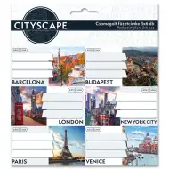 Ars Una: Cityscape balené štítky na sešity 3x6 ks