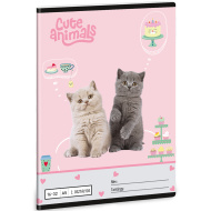 Ars Una: Cute Animals – čajový večírek, linkovaný sešit pro 2. třídu, A/5 16-32