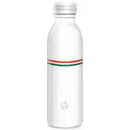Ars Una: Flag-bílá dvoustěnná kovová láhev 600 ml