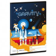 Ars Una: Gravity astronaut linajkovaný sešit A/5