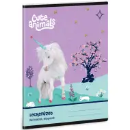 Ars Una: Roztomilá zvířátka - sešit na úkoly s motivem jednorožce, 38 listů, formát A/5