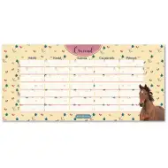 Ars Una: Wild and Free oboustranný rozvrh hodin s motivem koní