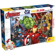 Avengers 2 v 1, maxi puzzle a omalovánka, 108 dílků, 70x50 cm - Lisciani