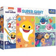 Baby Shark Super Giant oboustranné 3 v 1 puzzle 15 dílků - Trefl