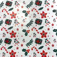 Balenicí papír s červenými cukrovými hůlkami 200x70 cm