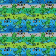 Balicí papír s motivem skateboardujícího T-Rexe 100x70 cm