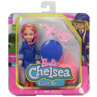 Barbie: Chelsea pilotní kariérní panenka 15cm - Mattel