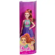 Barbie Fashionista stylová panenka se zrzavými vlasy v fialové sukni - Mattel