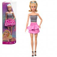 Barbie: Fashionista stylová panenka v růžové sukni, se slunečními brýlemi - Mattel