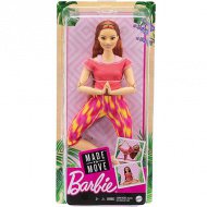 Barbie: Ohebná jóga panenka s červenými vlasy v červeném topu - Mattel