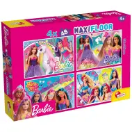 Barbie magický svět 4x48dílné maxi podlahové puzzle 35x25cm - Lisciani