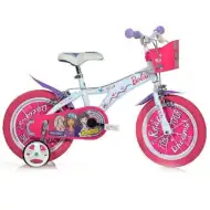 Barbie růžovo-bílé dětské kolo ve velikosti 12 - Dino Bikes jízdní kolo