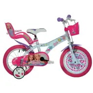Barbie růžovo-bílý dětský kolo ve velikosti 16 – Dino Bikes jízdní kolo