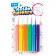 Barevná textilní fixa, sada 6 kusů