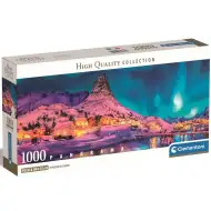 Barevná zimní noc 1000 dílků HQC panorama puzzle 98x33cm - Clementoni