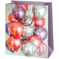 Barevné balónky velká dárková taška 27x14x33cm
