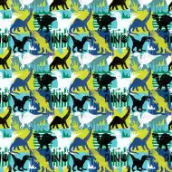 Barevný balicí papír s dinosauřím motivem 100x70 cm