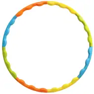Barevný rozkládací hula hoop kruh o průměru 58 cm.
