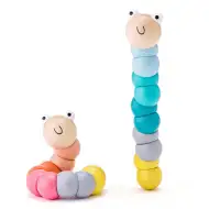 Barevný točící se červ pro rozvoj dovedností - dětská hračka Woodyland