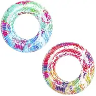Bestway: Plavací kruh s abstraktním tropickým vzorem ve dvou variantách, 91 cm