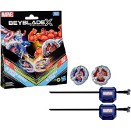 Beyblade X Marvel spolupráce Captain America vs Red Hulk – sada točících se vršků – Hasbro