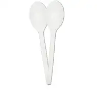 Bílá recyklovatelná lžíce, sada 10 ks