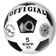 Bílo-černý umělý fotbalový míč 23cm