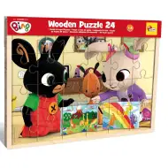Bing a jeho přátelé 24dílné dřevěné puzzle s rámečkem – Lisciani