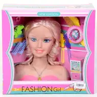 Blonďatá hlava manekýna, kterou lze česat.