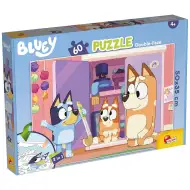 Bluey 2 v 1 60dílné puzzle a omalovánka 50x35 cm – Lisciani