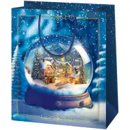 Cardex: Vesnice ve sněhové kouli středně velká dárková taška 17x10x23 cm