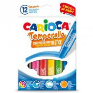 Carioca: Barevný temperový stick, 12 kusů, smývatelný