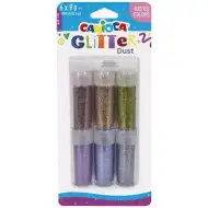 Carioca: Sada třpytivého prachu 6 kusů v kelímku - Pastelové barvy