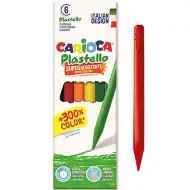 Carioca: Sada voskových pastelek Plastello s odolnými barvami, 6 kusů