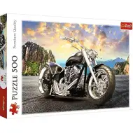 Černý Chopper motocykl 500 dílků prémiové puzzle - Trefl