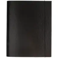 Černý kartonový pořadač A4 s gumou a tloušťkou 30 mm